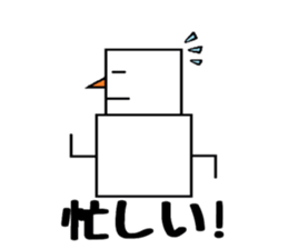 Square snowman sticker #3121079