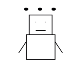Square snowman sticker #3121082