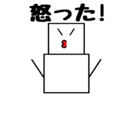 Square snowman sticker #3121090