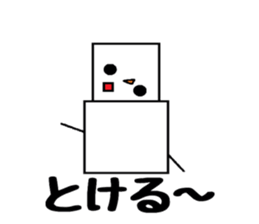Square snowman sticker #3121092