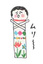 kokeshi&daruma sticker #3122590
