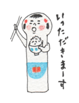 kokeshi&daruma sticker #3122617