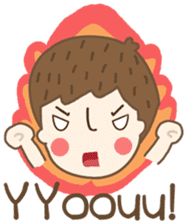 Friday a little boy sticker #3123046