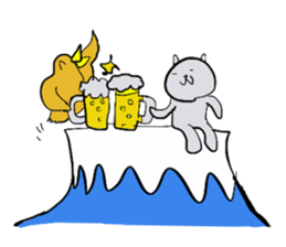 mountain cat sticker #3123104