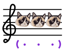 Music of dogs and Cats. sticker #3123396