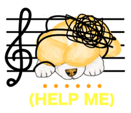 Music of dogs and Cats. sticker #3123398