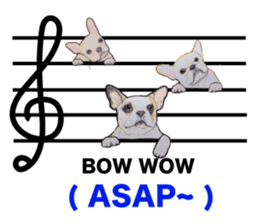 Music of dogs and Cats. sticker #3123415