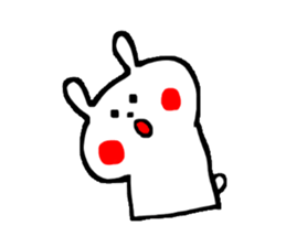 White rabbit & white bear sticker #3123673