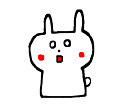 White rabbit & white bear sticker #3123679