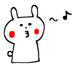 White rabbit & white bear sticker #3123680