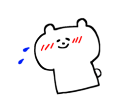 White rabbit & white bear sticker #3123690