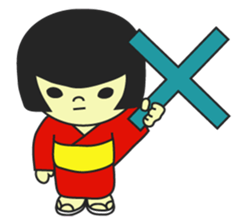 MUKASHI girl sticker #3123715