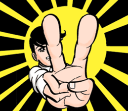 Japanese manga "Sign as V" sticker #3124507