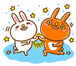 Rabbit couple milk and cocoa sticker #3125260