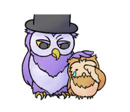 Two owls: Uncle Morse and his pupil sticker #3125729