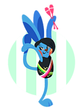 rhythmic gymnastics rabbit ! sticker #3127385