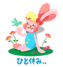 rhythmic gymnastics rabbit ! sticker #3127386