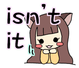 catgirl and cat English ver. sticker #3127404