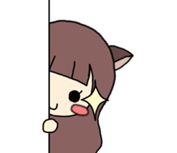 catgirl and cat English ver. sticker #3127405