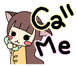 catgirl and cat English ver. sticker #3127407