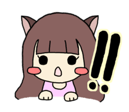catgirl and cat English ver. sticker #3127416