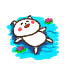 Hand-painted style of gentle cat sticker #3128637