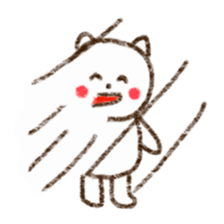 Hand-painted style of gentle cat sticker #3128639