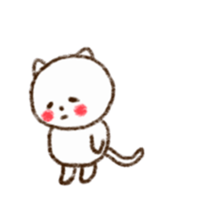 Hand-painted style of gentle cat sticker #3128642