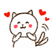 Hand-painted style of gentle cat sticker #3128645