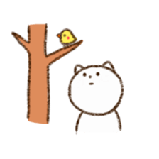 Hand-painted style of gentle cat sticker #3128651