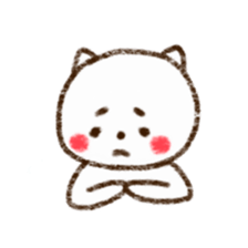 Hand-painted style of gentle cat sticker #3128653