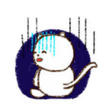 Hand-painted style of gentle cat sticker #3128655