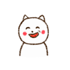 Hand-painted style of gentle cat sticker #3128656