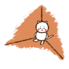 Hand-painted style of gentle cat sticker #3128657