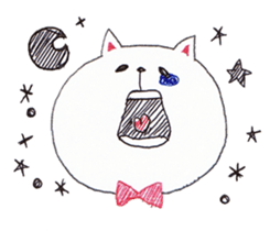 cat ball pen sticker sticker #3130586