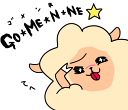 dimly sheep sticker sticker #3130800