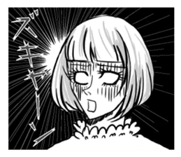 Kira? Horror? There a girl manga. sticker #3131435