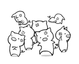 Life is hard on a pig sticker #3132440