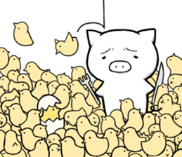 Life is hard on a pig sticker #3132458