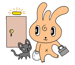 Bachelor life of rabbit fairy. sticker #3133625