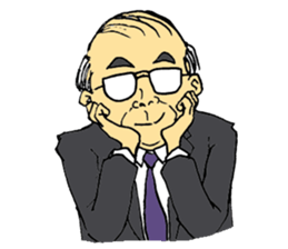 Traditional Japanese office worker sticker #3134357