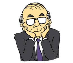 Traditional Japanese office worker sticker #3134357