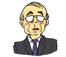 Traditional Japanese office worker sticker #3134363