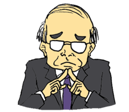 Traditional Japanese office worker sticker #3134364