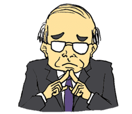 Traditional Japanese office worker sticker #3134364