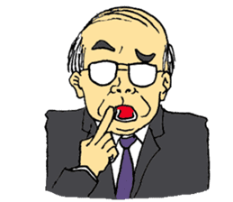 Traditional Japanese office worker sticker #3134368