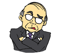 Traditional Japanese office worker sticker #3134369