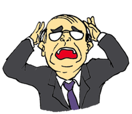 Traditional Japanese office worker sticker #3134373