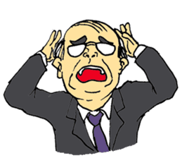 Traditional Japanese office worker sticker #3134373