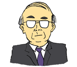 Traditional Japanese office worker sticker #3134375